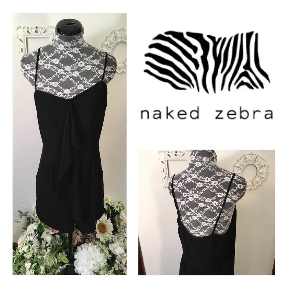 New Naked Zebra Black Romper